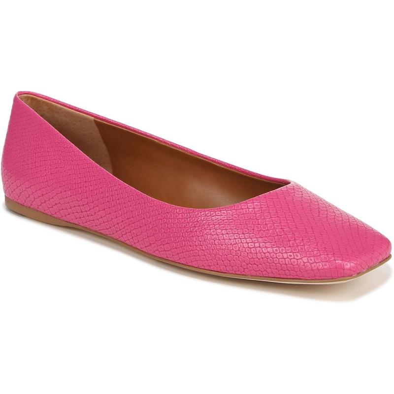 Franco Sarto Women’s Flexa Amaya Square Toe Ballet Flat(Pink Snake ...