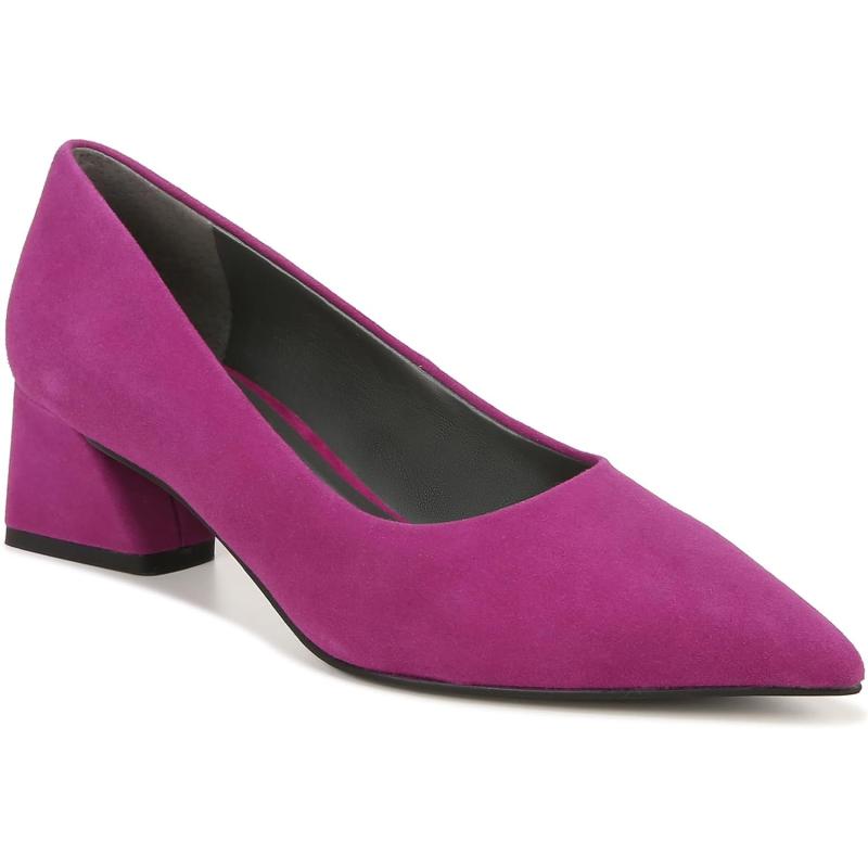 Franco Sarto Women’s Racer Pointed Toe Block Heel Pump(Raspberry Pink ...